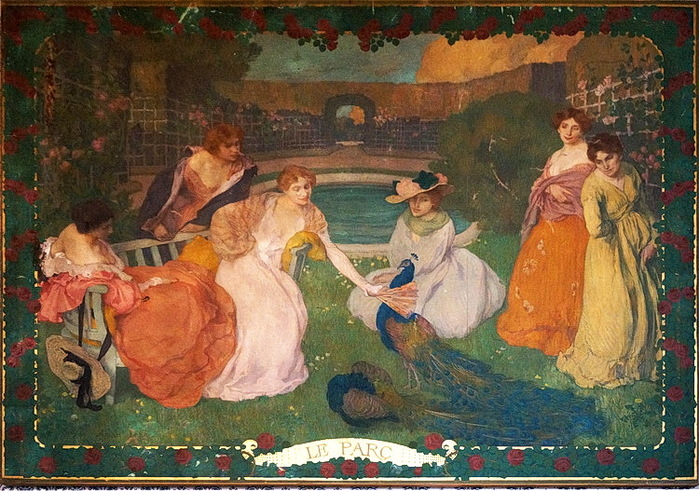 1901 Парк. vue du tableau le parc par Aman Jean (peintre), Aubert Félix (peintre). Hôtel de ville de Château-Thierry . (700x491, 176Kb)