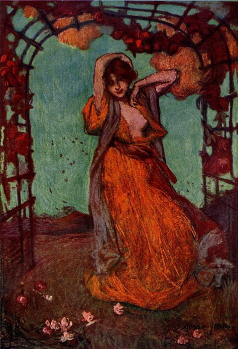 1900 Танцовщица. 36 x 27 cm. Album de la décoration. (478x700, 158Kb)