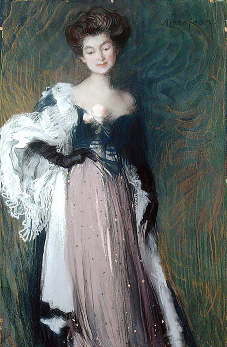 1880-1900 --- Молодая женщина с розой. Бум, паст. High Museum of Art, Atlanta (458x700, 126Kb)