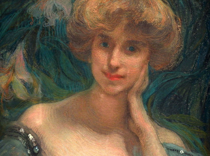1902 Jeune femme en buste (détail ), Бум, pastel  (700x519, 142Kb)