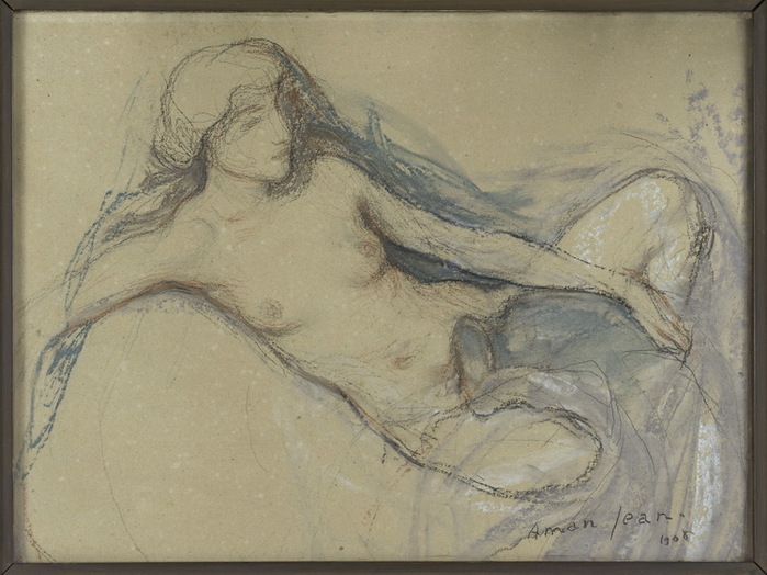 1906 Femme nue étendue. Бум, уголь, пастель, гуашь. 38 х 50.5 cm Petit Palais, musée des Beaux-arts de la Ville de Paris (2) (700x524, 113Kb)