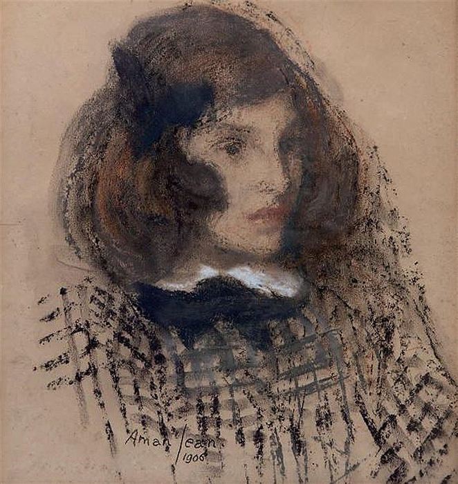 1906 Portrait of Francoise Vigier. Бум, паст. 16.73 x 15.16 дюйм. askART (662x700, 103Kb)