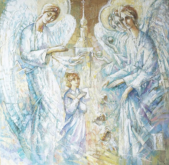 Ангелы в живописи... - художник Сергей Феденко (699x684, 143Kb)