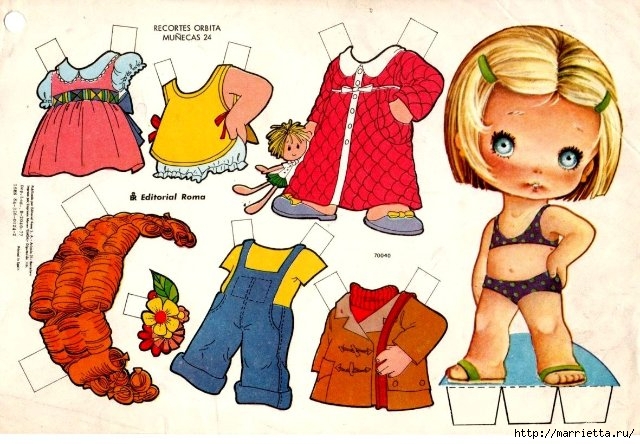 Бумажные вырезалки - одевалки для маленьких девочек (10) (640x444, 222Kb)