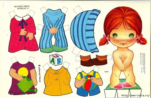 Бумажные вырезалки - одевалки для маленьких девочек (16) (640x418, 201Kb)