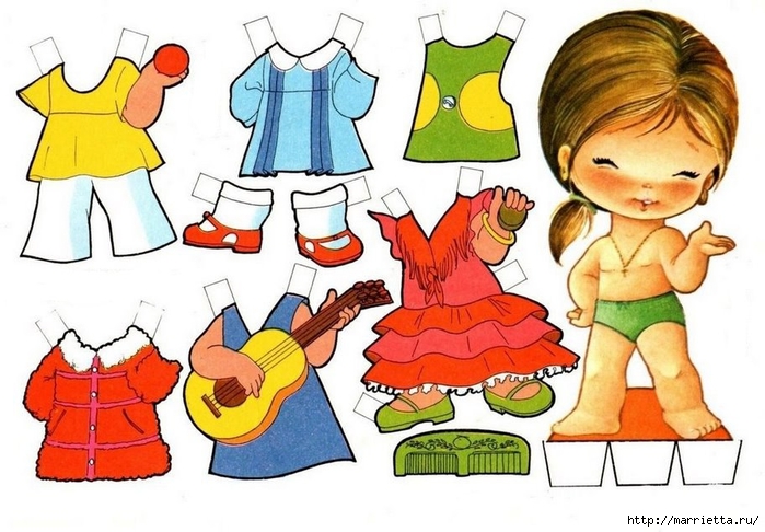 Бумажные вырезалки - одевалки для маленьких девочек (26) (700x486, 253Kb)
