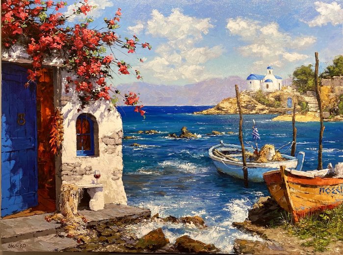 Viktor_Shvaiko_Morning_in_Mykonos_30x40_Super_Huge (700x521, 134Kb)
