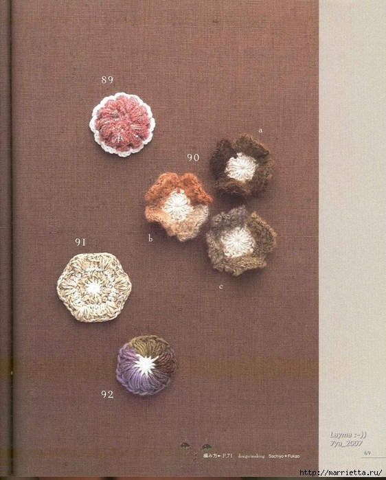 Цветочные мотивы крючком. Японский журнал со схемами (66) (562x699, 332Kb)