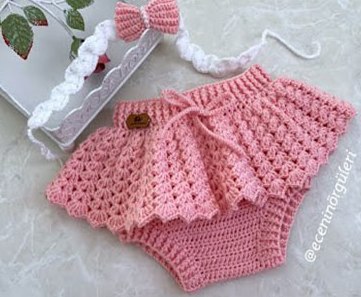 Детская юбка крючком / Crochet ruffled skirt