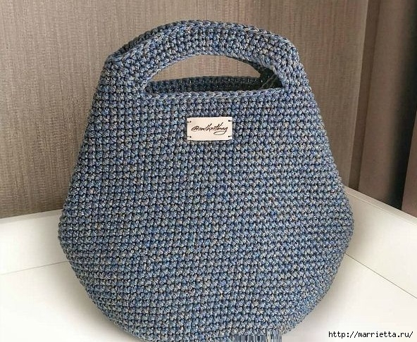 Круглая сумка «Дайана» из трикотажной пряжи. Мастер-класс - behet handmade