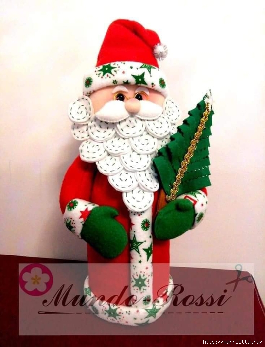 Санта Клаус из фетра - шьем игрушку (1) (535x700, 201Kb)