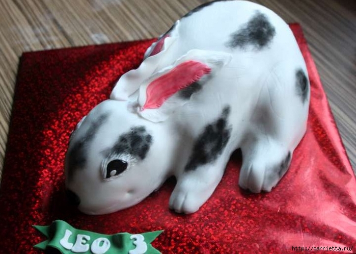 3d торт «Кролик» из марципана (2) (700x498, 228Kb)