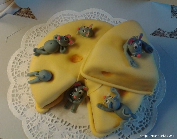 Детский 3d торт «Сыр с мышками» (2) (596x468, 142Kb)