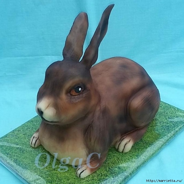 3d торт «Кролик» из марципана (612x610, 185Kb)