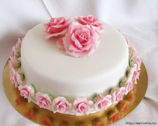 Праздничный торт с розами из сахарной мастики (4) (616x492, 152Kb)