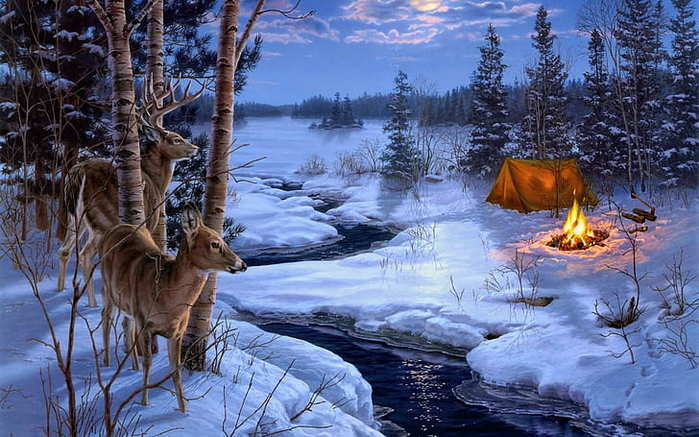 darrell-bush-moon-shadows-painting-winter-snow-animals-deer-pictures-for-desktop-wallpaper-preview (900x637, 59Kb)