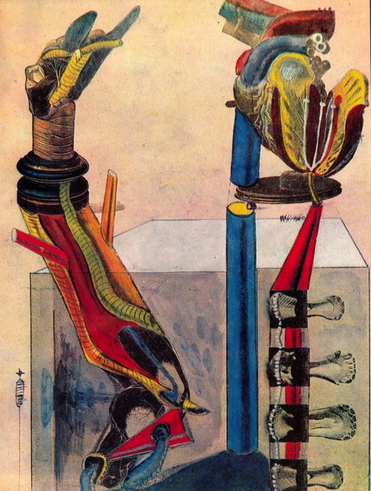 1920 Le Limacon de chambre. Tempera, goache, ink, pencil, collage on paper. 31.2 x 22.2 cm. Private collection. (2) (528x700, 166Kb)