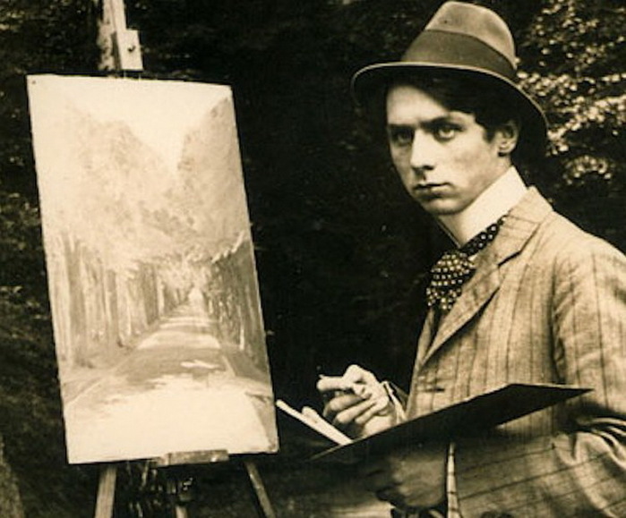1909 Max Ernst im Brühler Schlosspark, 1909  (700x579, 110Kb)