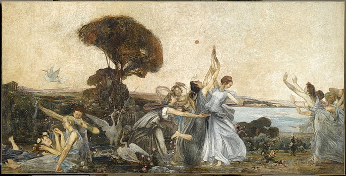 1898 Nausicaa's maids and their games. , . 215 x 420 cm. Musée départemental de l'Oise) (2) (700x356, 124Kb)