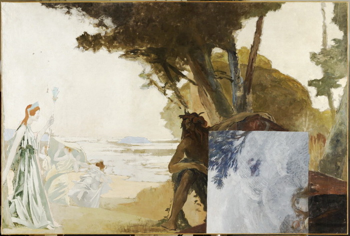 1895-1898 La Rencontre d'Ulysse et de Nausicaa, panneau décoratif.  Beauvais, Mudo. (700x473, 111Kb)
