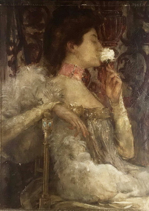 1901 Portrait de Melle Laurence Fidière des Prinveaux. , . 67.3 x 48.3 cm.  (495x700, 124Kb)