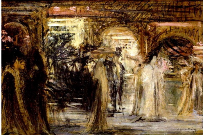 1903 Sortie du théâtre, un soir, à Londres 70  105 .  (700x467, 154Kb)