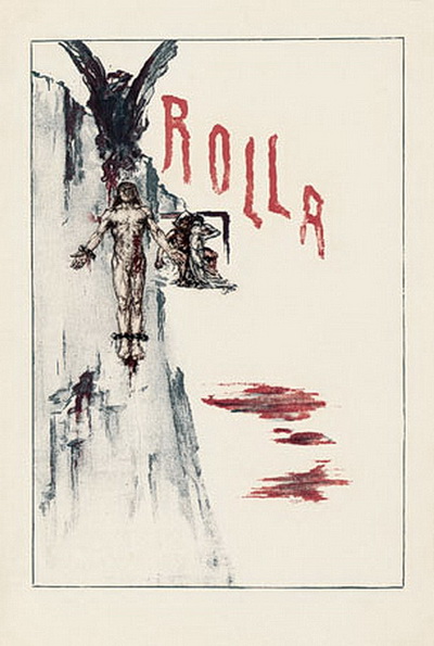 1906 Composition for Rolla's cover   . . 23,5 x 16 cm. Rolla, Alfred de Musset, Collection des dix, Paris, A. Romagnol éditeur, 1906. (400x595, 88Kb)
