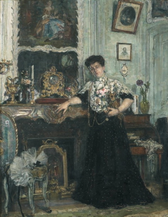 1906 Portrait de Madame Piot dans son salon de Marcilly. , . 84  65 .  2, (542x700, 111Kb)