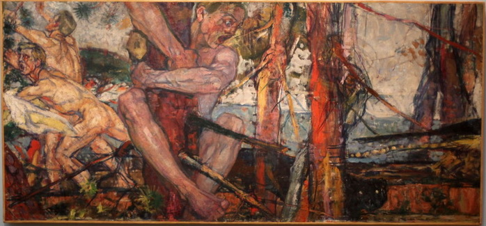 1908 Frayeur devant les bêtes sauvages, fragment de décor de l'hotel Rouché (700x325, 102Kb)