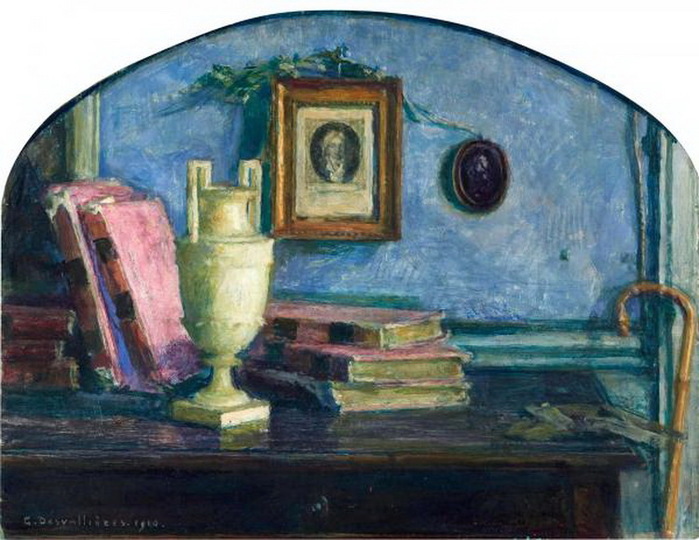 1910 Nature morte à l'amphore et aux livres. , . 52 x 68 cm,  Auction.fr - Mentions légales & C.G.U.  2016 (700x540, 121Kb)