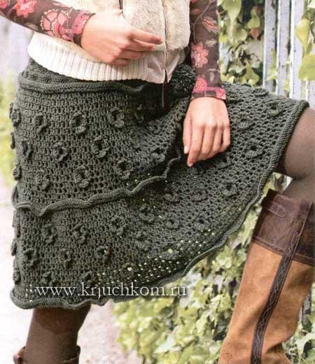Макси юбка крючком из каталога Boston Proper. Схемы вязания