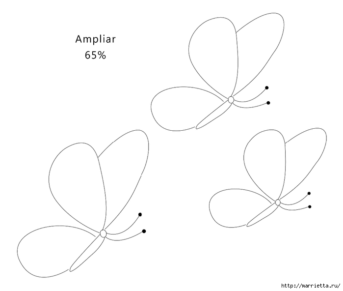 Бабочки на полотенце. Шаблоны для росписи (3) (700x592, 59Kb)
