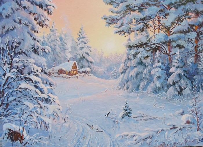 Виктор Янов зимний пейзаж 5 (700x509, 379Kb)