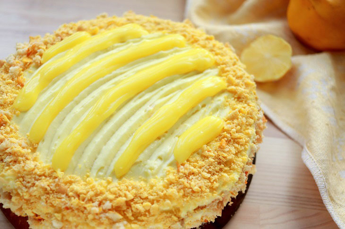 Бархатный торт «Лимонник» ?красивый и очень вкусный (700x466, 397Kb)