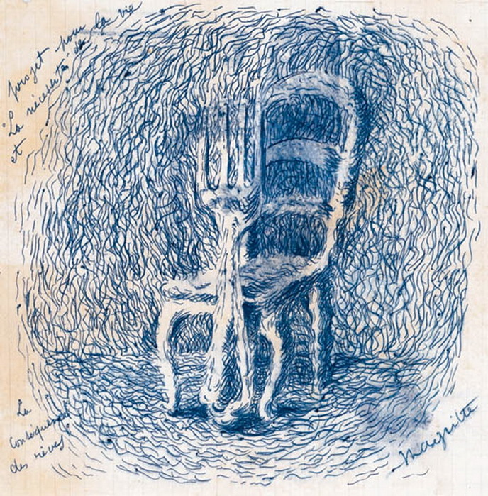 1945-1949 PROJET POUR LES NÉCESSITÉS DE LA VIE (RECTO VERSO) Portrait d'Eluard (verso) , . 17,3  17,4 .   1998 (688x700, 270Kb)