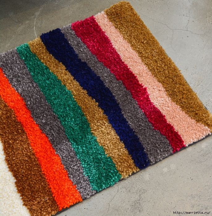 Радужный коврик в технике ковровая вышивка (3) (686x700, 503Kb)