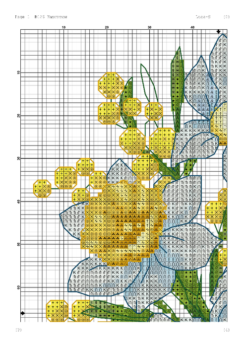 Вышивка крестом нарциссы схемы бесплатно