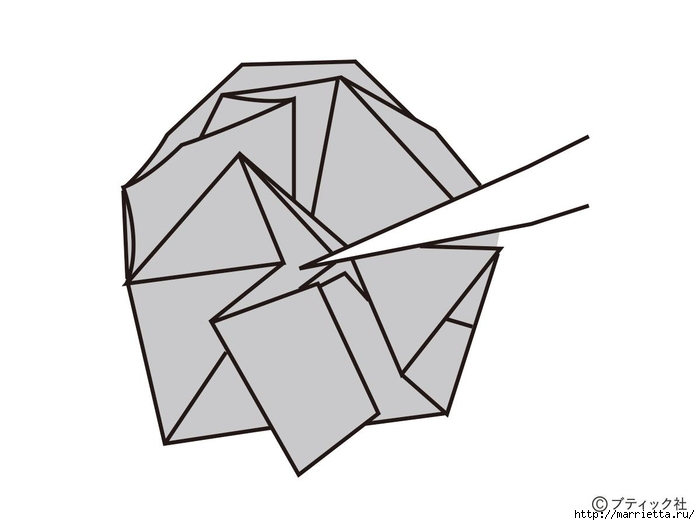 Розы и тюльпаны в технике оригами из бумаги (43) (700x525, 85Kb)