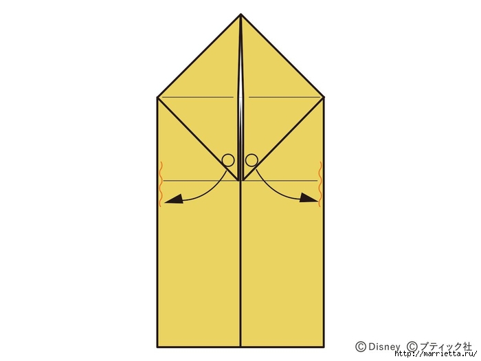 Принцесса Эльза из бумаги в технике оригами - поделка с детьми (7) (700x525, 50Kb)