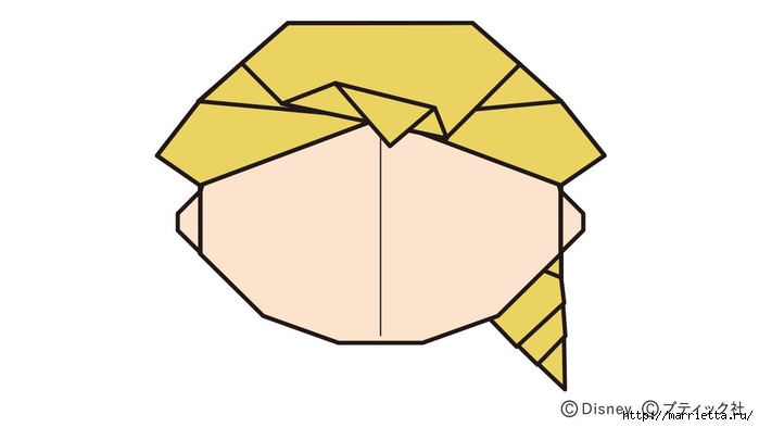 Принцесса Эльза из бумаги в технике оригами - поделка с детьми (24) (700x393, 59Kb)