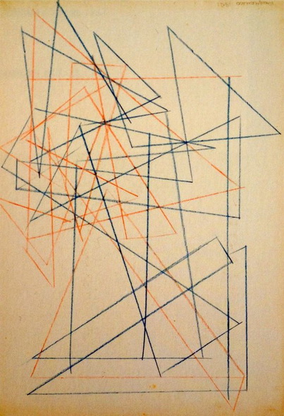 1921 Studies for construction, 1921 Crayon on paper 48.3 x 32.3 .  (403x590, 103Kb)