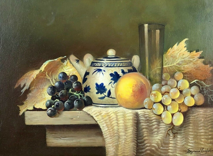 RAYMOND-CAMPBELL-b1956-TEAPOT-FRUIT-STILL-LIFE-STUDY-OIL-ON-BOARD-SIGNED-173900266878 (700x513, 373Kb)