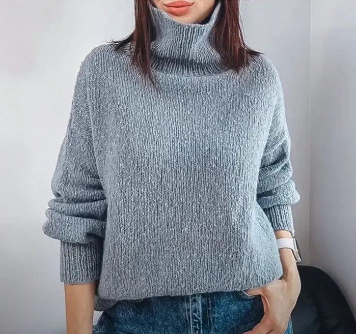 Вязаный свитер-оверсайз по модели H&M: 2 видео. Как связать свитер спицами. Вязаные свитера спицами