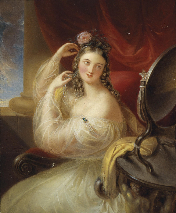 Carl_Josef_Alois_Agricola_Dame_vor_dem_Toilettspiegel_1835 (577x700, 457Kb)