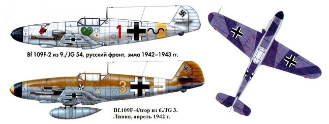 02 Bf.109F-2-4 проекции (647x245, 102Kb)