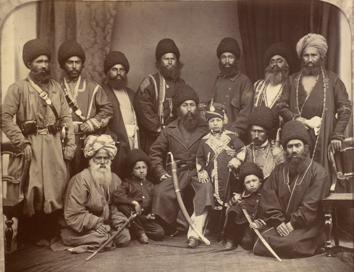 афганистан Шер Али-хан эмир Афганистана с сыном Яном, принцем Абдуллой и знатью. 1869 год. (700x538, 642Kb)