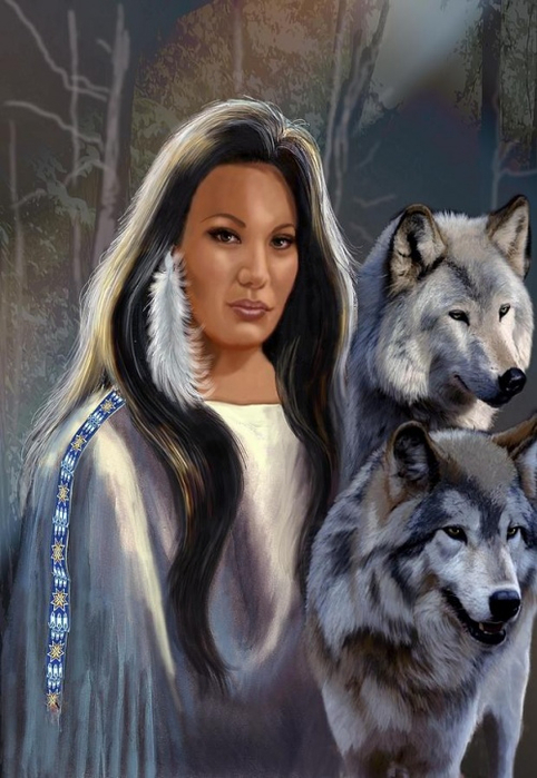1385211648-native-american-maiden-with-wolfs (482x700, 325Kb)