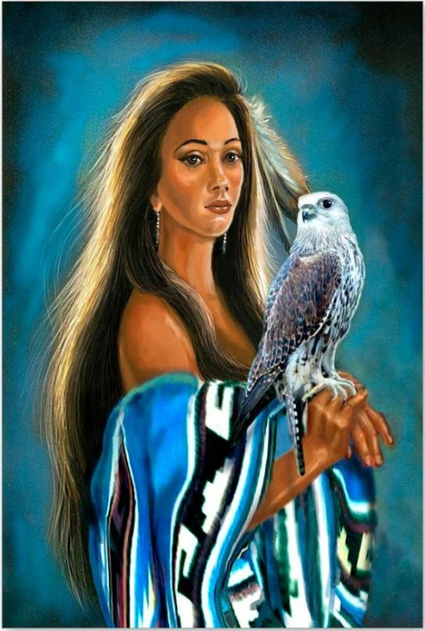 1385211653-native-american-maiden-with-falcon (471x700, 384Kb)