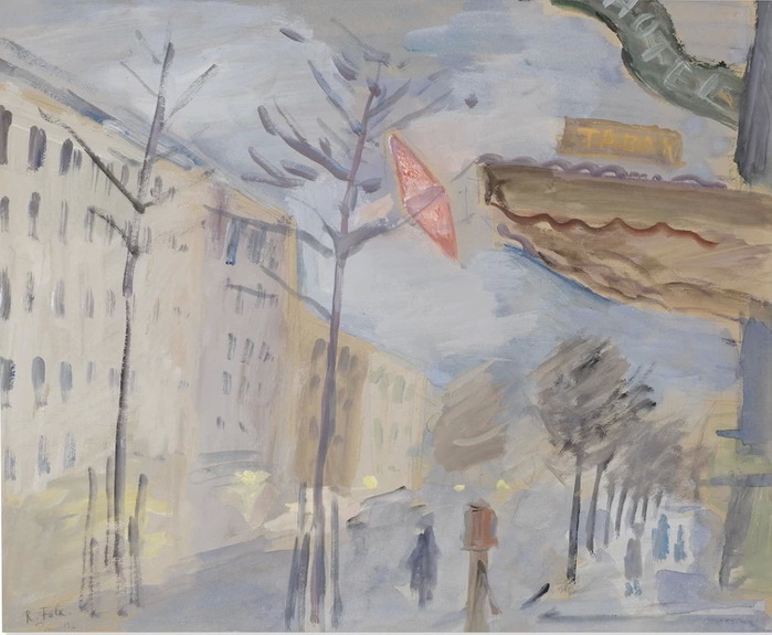 1932 + A pair of street scenes, Paris. , ,  . 37.1 x 45.7 cm.  (700x575, 110Kb)