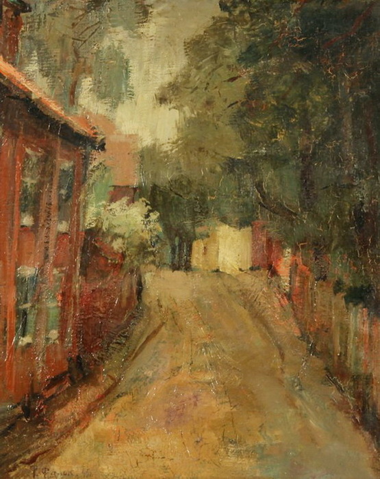 1945 Summer in the Village. oil on canvas, 40 x 32.5 cm.  (2) (555x700, 143Kb)